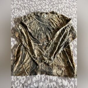 mens camo long sleeve top